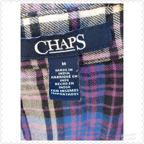 Chaps Plaid Shirt Size Medium - Picture 4 of 4